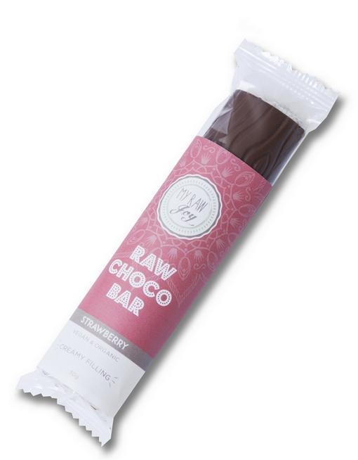 MyRawJoy Cream Bars Raw Choco Bar - Strawberry
