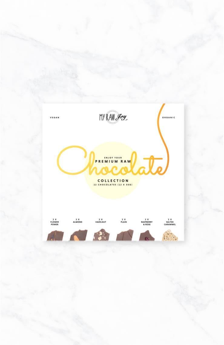 MyRawJoy Xmas-Gift-Box Premium Raw Chocolate Gift Box - Small Chocolates with Special Edition Flavors