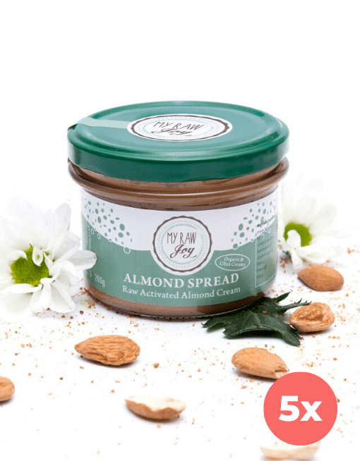 MyRawJoy Raw spreads & nutbutters 5 Jar Bundle Deal | €9.02 per Jar Raw Almond Spread