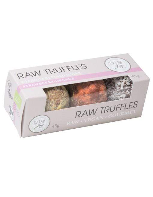 MyRawJoy Raw Gourmet Truffles Raw Gourmet TRUFFLES - Strawberry-orange Mix